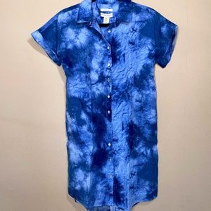 Cynthia Rowley Tie Dye Button Shirt Dress (NWT)